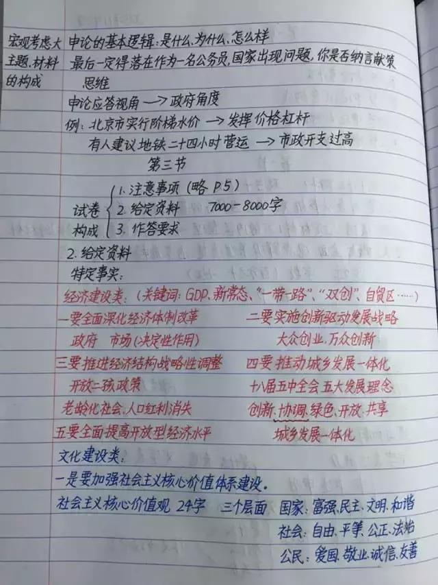 行測80分，申論70分，公考牛人筆記分享！