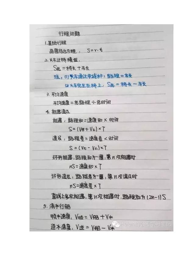行測公式記不??？學霸幾張筆記就搞定了！